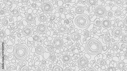 Abstract Organic Pattern, Cellular Structure, Microscopic View, Minimalist Line Art