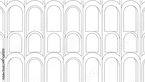 Abstract Archway Pattern - Geometric Architectural Repetition