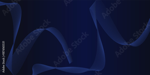 Futuristic abstract background. Glowing flowing wave lines design. Modern shiny blue moving lines element. Future technology concept.