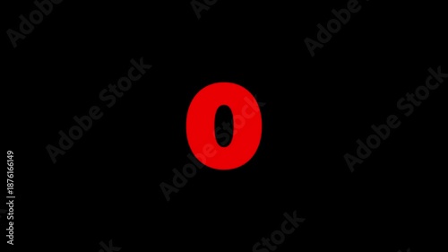 5 ,4 ,3, 2, 1 minutes countdown timer animation