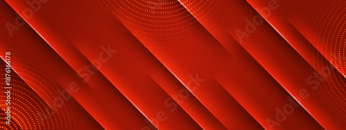 Red abstract design with dynamic stripes and dots. Suitable for modern business presentations, print materials, and digital backgrounds.