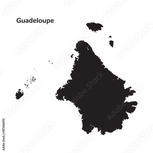 map of guadeloupe island in the caribbean sea