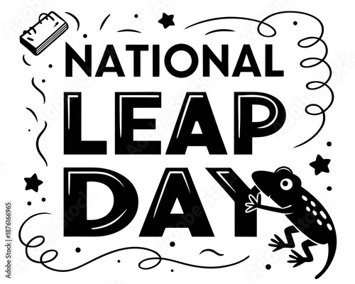 Leap Day Vector Illustration, Calendar and Time Concept, Rare Day Celebration Design
