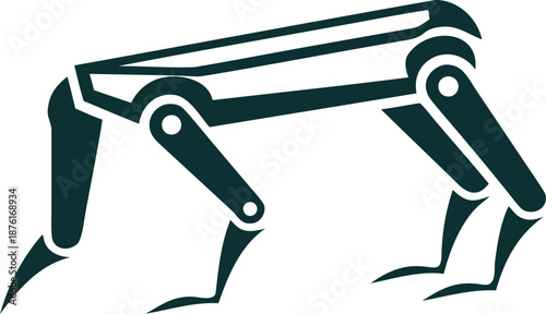 Robotic animal with sharp claws on black background