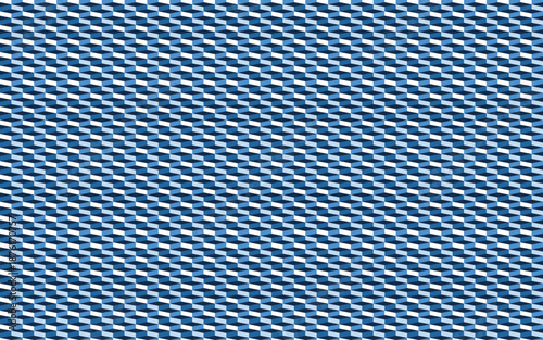 Geometric abstract seamless pattern with parallelogram and diamond in light n dark blue , optical illusion, op art, abstract background. Vector illustration, for cloth sportswear cover cushion decor