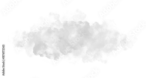 Foto Isolated soft cumulus cloud with detailed texture on alpha channel