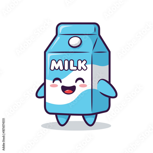 Cartoon Milk Character Illustration