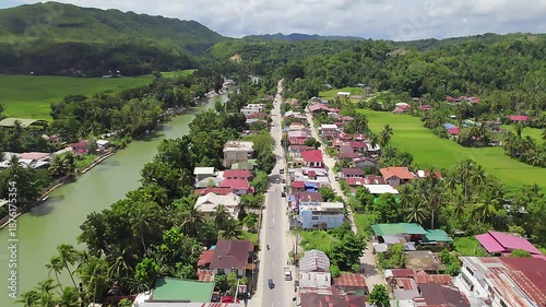 Wallpaper Mural Lombok River, Bohol. Cinematic footage taken with a drone from the famous Lombok River.  Torontodigital.ca