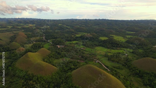 Wallpaper Mural Chocolate Hills, Bohol, Philippines. Cinematic footage taken with a drone from the Unesco site. Torontodigital.ca