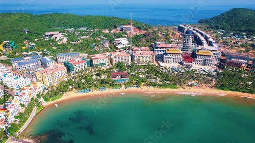Wallpaper Mural Cinematic footage taken with a drone from Sunset town, Phu Quoc, Vietnam. Torontodigital.ca