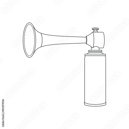 Hand drawn kids drawing vector illustration design air horn cartoon isolated