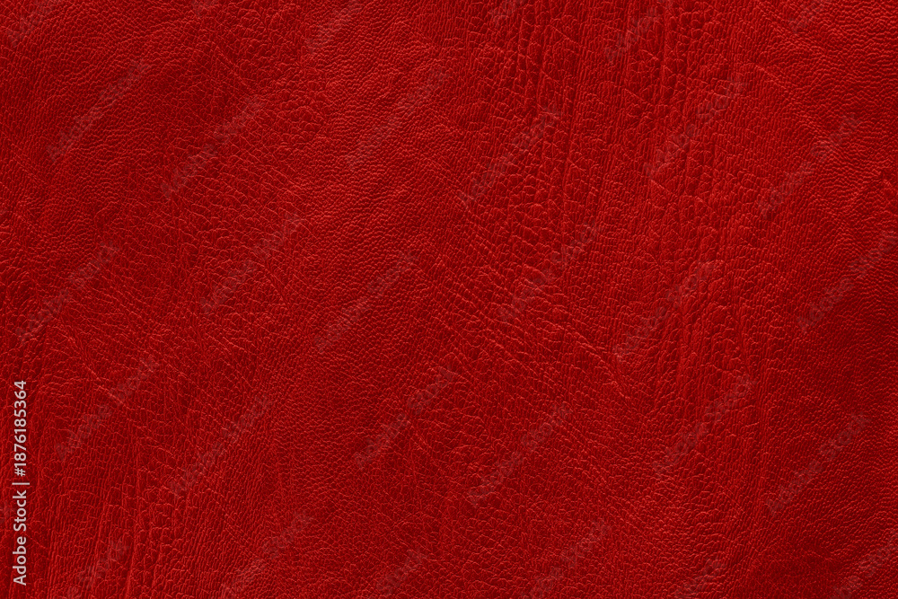Fototapeta premium Dark red leather texture background with seamless pattern.
