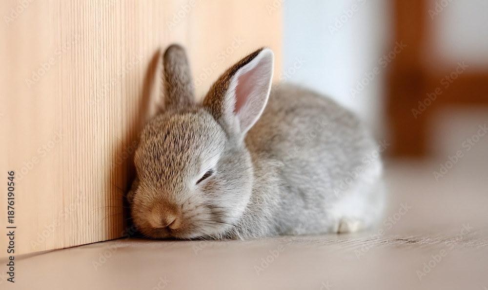 Obraz premium real baby Netherland Dwarf rabbit