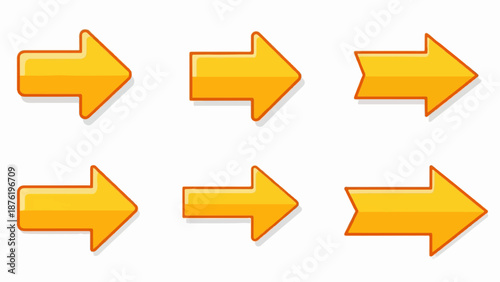 Six bright orange arrows point to the right, presented in two rows of three