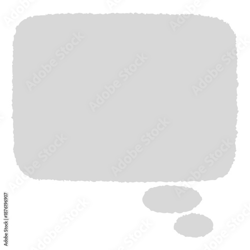 手描き風の長方形の吹き出し（線なし）