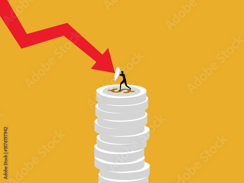 Business people protect their money from crises