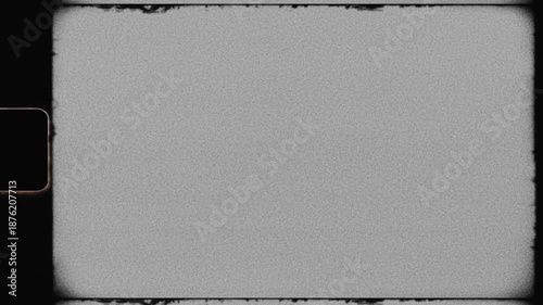 Vintage Retro Film Aesthetic Overlay with 8mm Celluloid Grain,, Dust, Frame and Sprocket