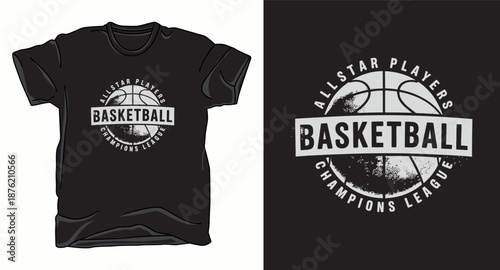 Champion league basketball graphic vector art t-shirt design print template