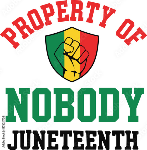 property of nobody juneteenth freedom shield design
