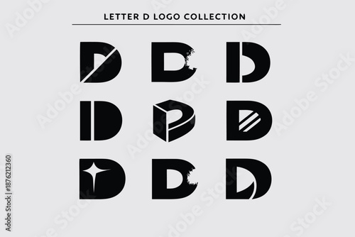 Typography of  D, d letter, 