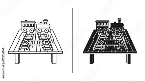 Vector Foosball Table Illustration