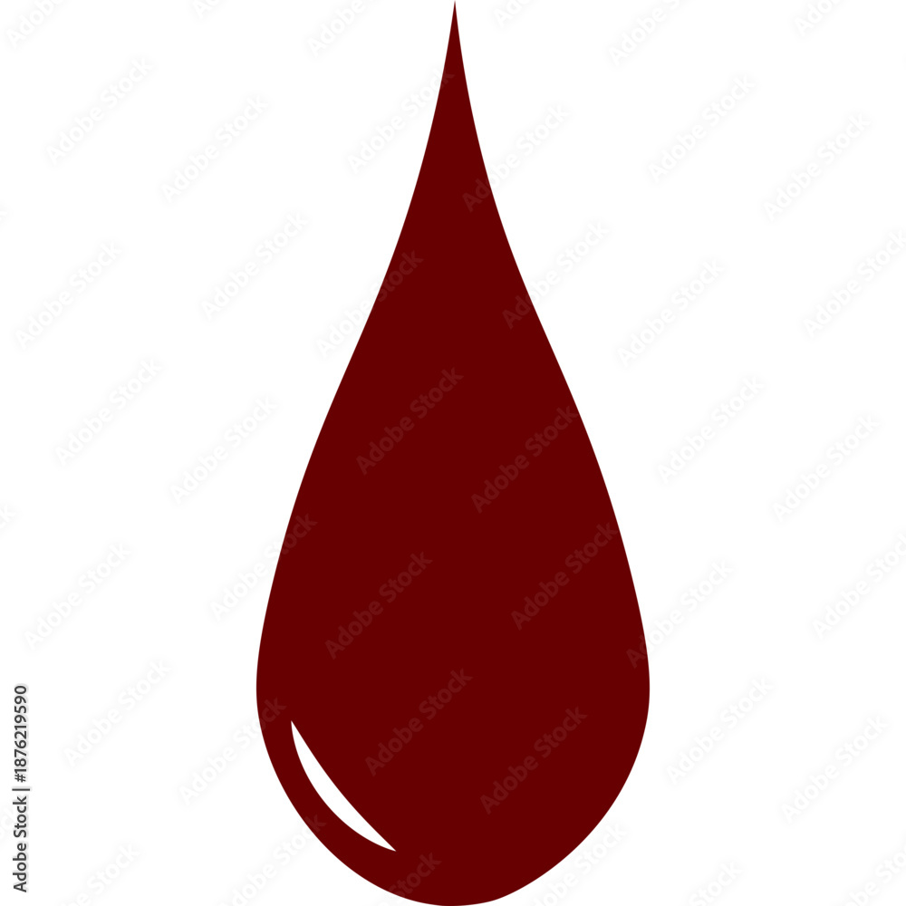 Obraz premium Blood Drop Flat Illustration