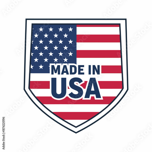 Free Download Made In USA Shield Badge - GFXLoad