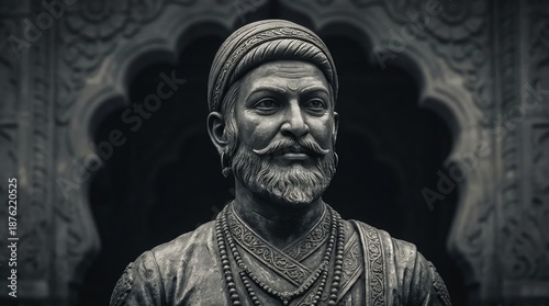 Wallpaper Mural Chhatrapati shivaji jayanti background with shivaji statue. Torontodigital.ca