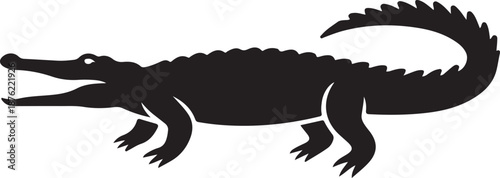 Vector of crocodile design on white background. Wild Animals. Reptile. Easy editable layered vector illustration.