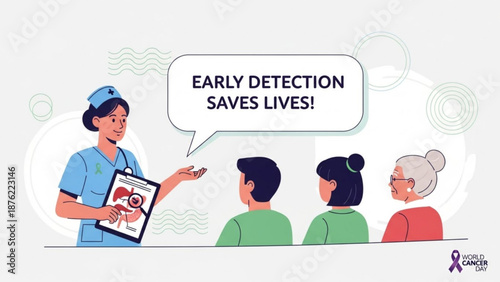 Nurse educates diverse group on early cancer detection and health awareness