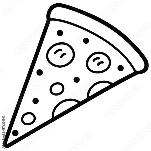 vector illustration of a slice of pizza