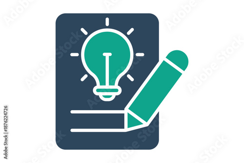 Writing icon. solid icon style. icon related to sketching, writing, creative project. creativity elements vector illustration