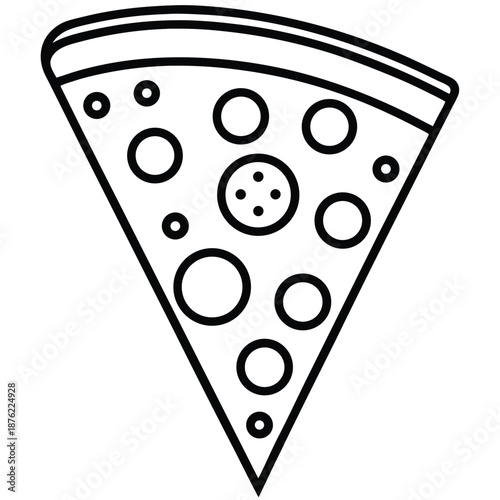 vector illustration of a slice of pizza