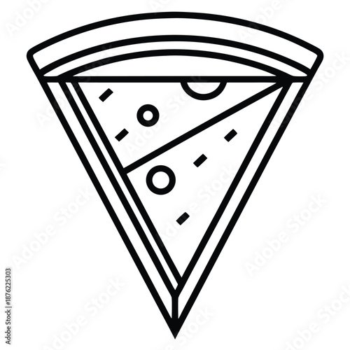 vector illustration of a slice of pizza