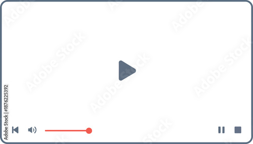 Video Player Interface with Play Button