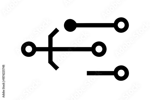 A simple black and white vector graphic of a circuit diagram symbol
