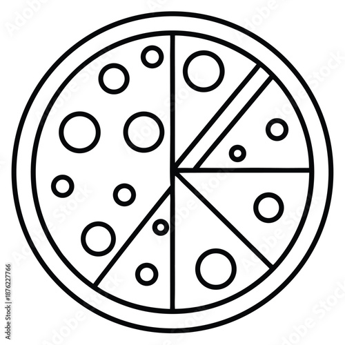 vector illustration of a slice of pizza