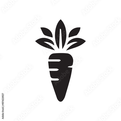 2d carrot logo with white background