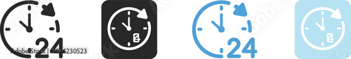 24 Hour Clock Icons