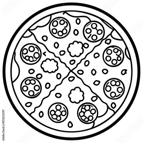 vector illustration of pizza