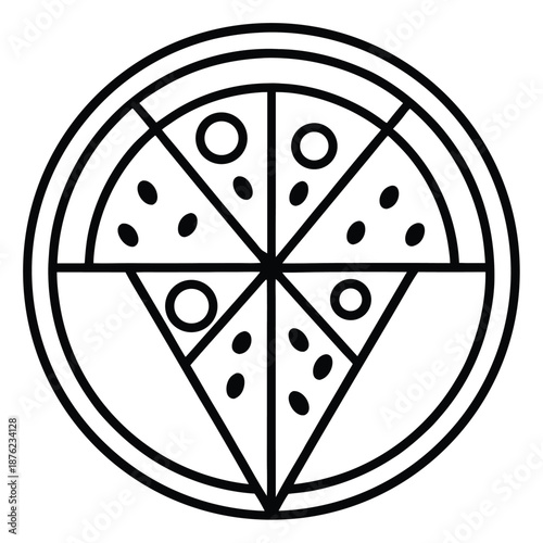 vector illustration of pizza