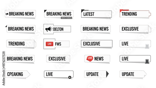 Colorful Sale and Discount Ribbon Banners Set