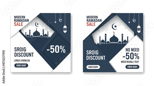 Colorful Sale and Discount Ribbon Banners Set