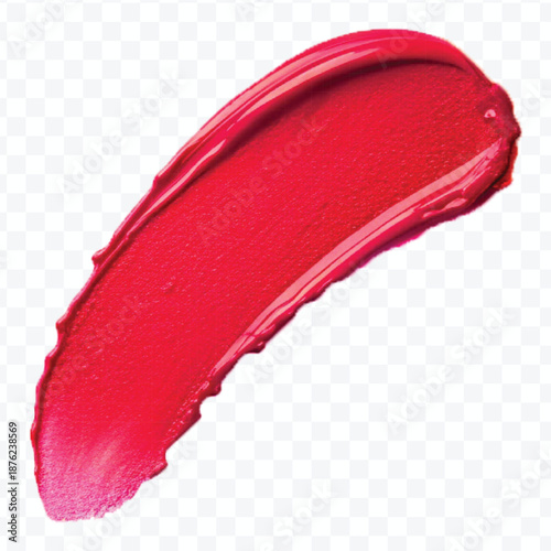 realistic 3d smooth glossy lipstick or paint swatch smear smudge in different color style isolated on transparent background
