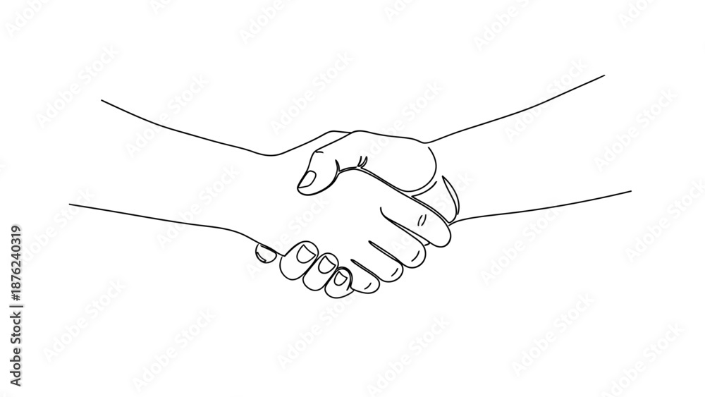 Fototapeta premium Handshake agreement partnership