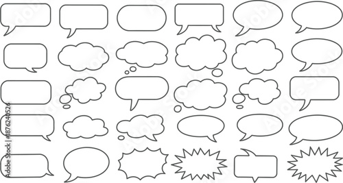 Speech Bubbles and Thought Clouds Collection