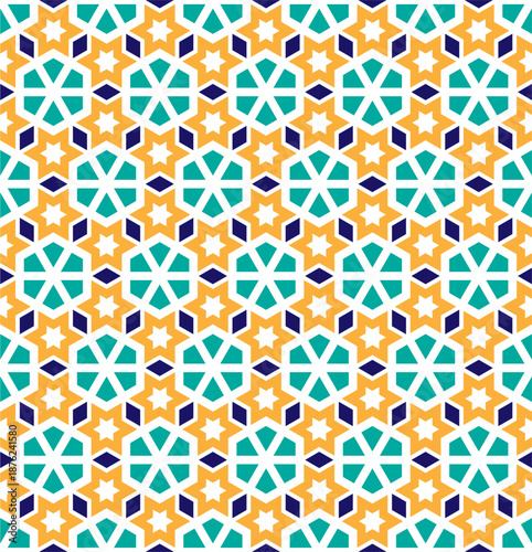 Seamless abstract geometric pattern in Arabic style