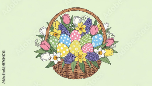 Nowruz mubarak festive greeting card with traditional iranian haft seen table setting