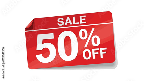 50 Percent Off Sale Tag