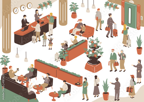 ホテル受付の風景